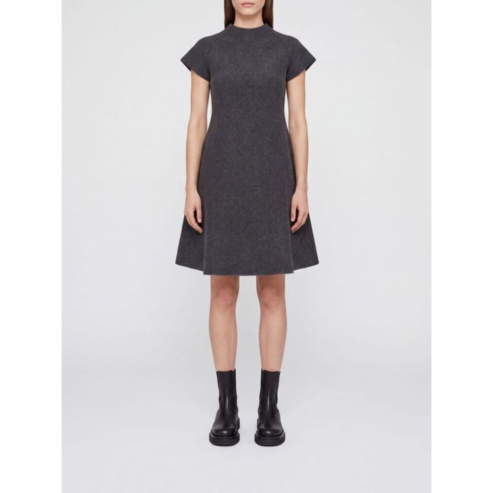 Jil Sander Women A-Line Short-Sleeve Mini Dress Jil Sander In Pure Virgin Wool